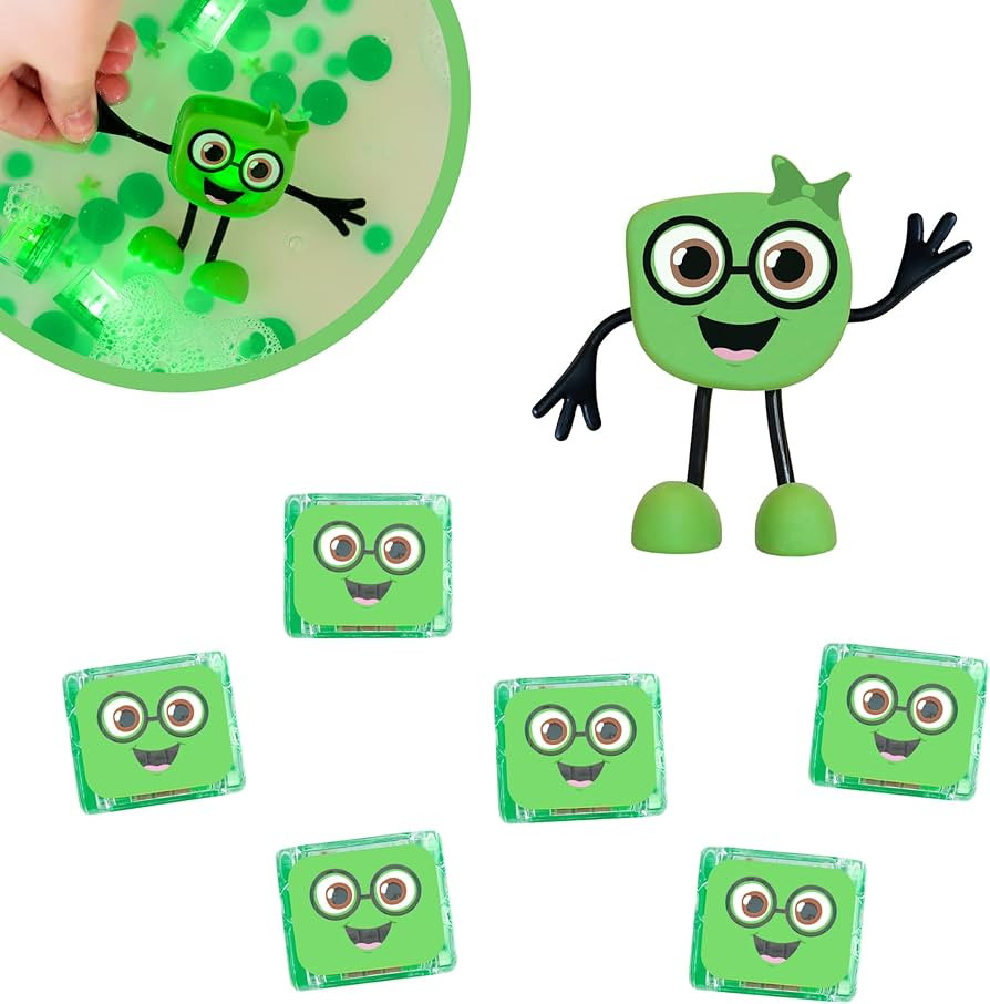 New Glo Pals Pippa Water-Activated Bath Toy with 6 Reusable Light-Up Cubes for Sensory Play | Amazon (US)