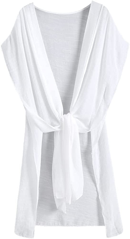 ZAFUL Women's Swimsuit White Beach Cover Up White Beach Dress | Amazon (US)