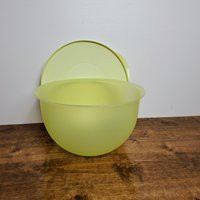 Tupperware Impressions Bowl Large Lime Yellow Serving Bowl With Lid | Etsy (US)