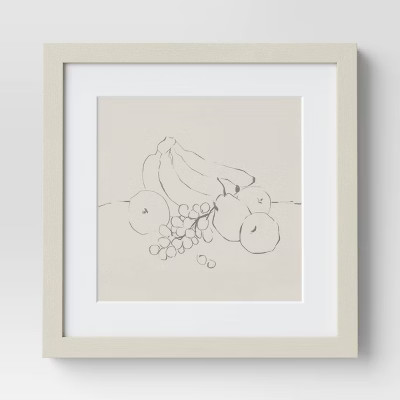 12" x 12" Fruit Bunch PS Framed Under Glass - Threshold™ | Target