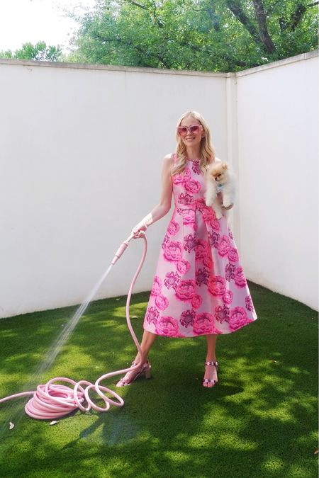 OOTD 💖 🪴 Garden Glory brightening up summer lawn care! 

Linking this beautiful dress on sale 40% off! + my favorite designer shoes that go with everything 

#LTKstyletip #LTKshoecrush #LTKsalealert