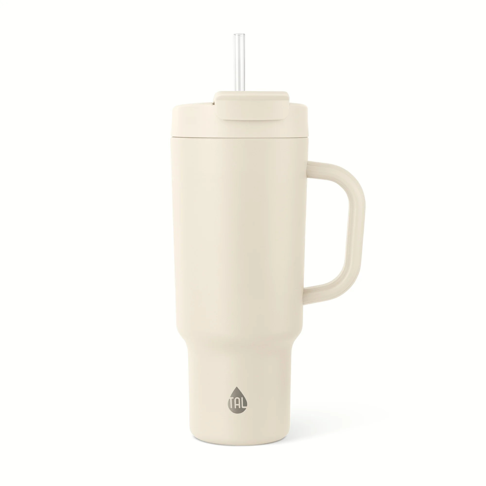 TAL Stainless Steel Hudson Tumbler with Straw 40 fl oz, Cream | Walmart (US)