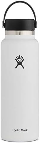 HYDRO FLASK White 40 Oz Wide Mouth Bottle With Flex Cap, 1 EA | Amazon (US)