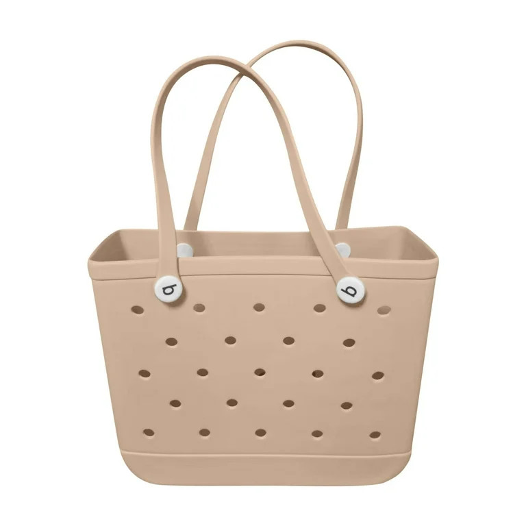 TQWQT Large Rubber Waterproof Beach Tote Bag, Beach Storage Basket Open Hole Tote Bag - Walmart.c... | Walmart (US)