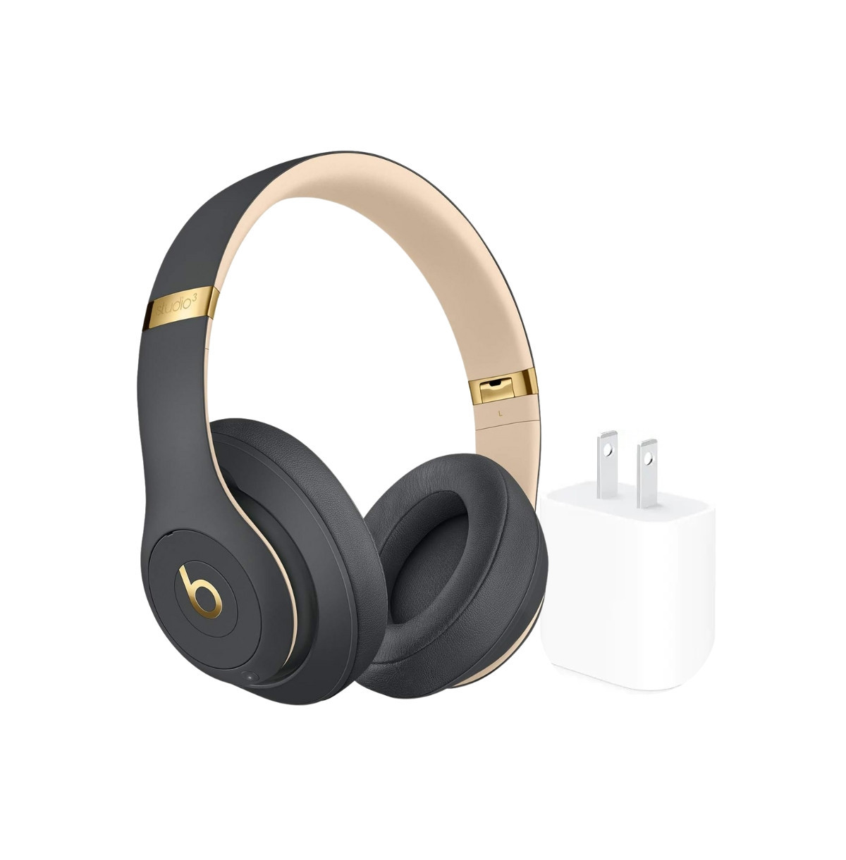 Beats - Studio 3 Wireless Bluetooth Headphones + Power Adapter - Shadow gray | Macy's