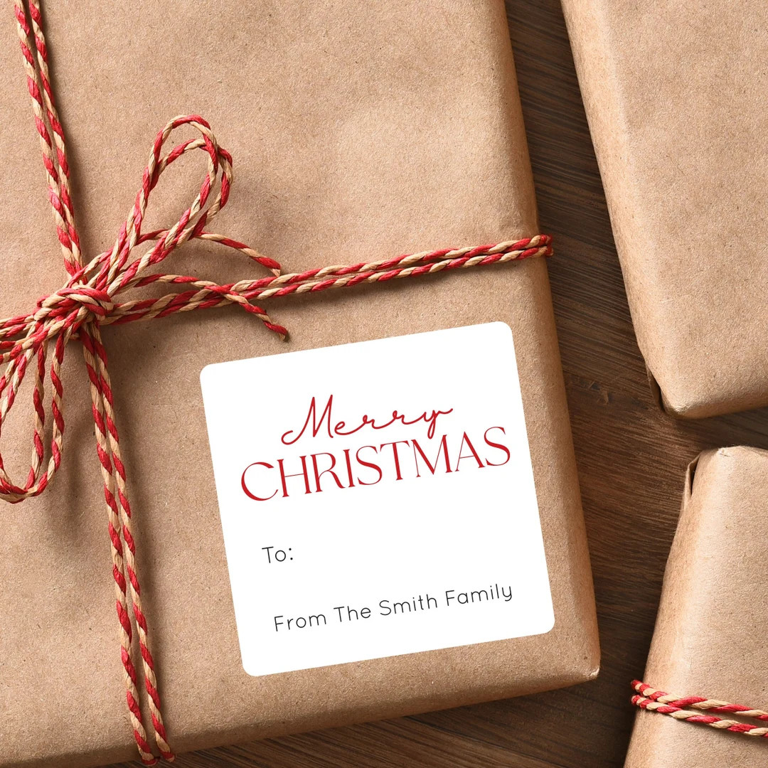 Christmas Stickers Christmas Gift Labels, to From Christmas Labels, Christmas Gift Tags, Holiday ... | Etsy (US)