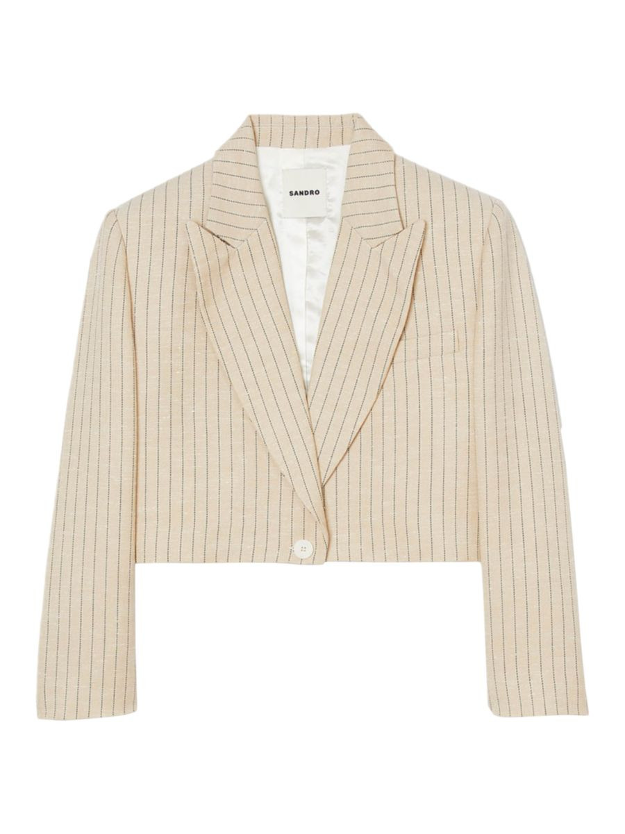 Stripy Cropped Jacket | Saks Fifth Avenue