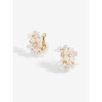 Jon Richard White Floral Hoop Earrings | JD Williams (UK)