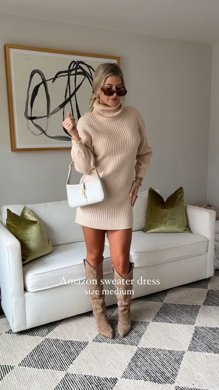 Love this neutral amazon sweater dress! In a medium - True to size! 



#LTKfindsunder50 #LTKHoliday #LTKVideo