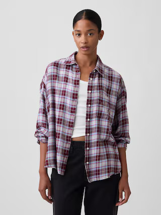 Oversized Shirt in Flannel | Gap Factory