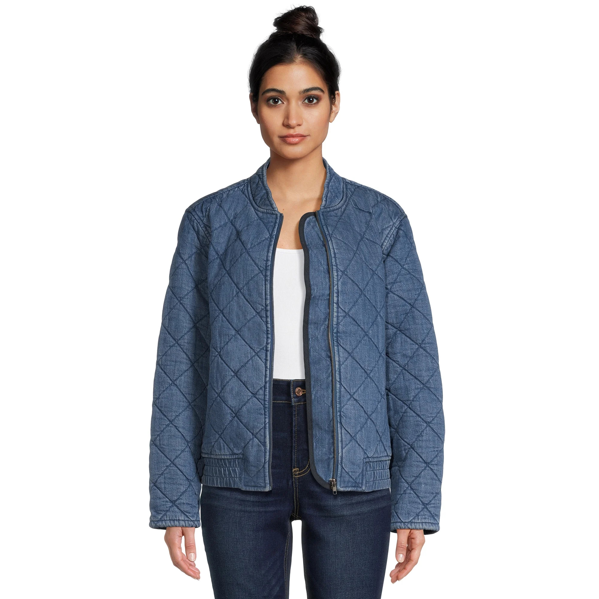 Time and Tru Women's Bomber Jacket | Walmart (US)