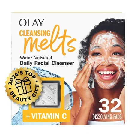 Olay Vitamin C Cleansing Melts Facial Cleanser Foaming Face Wash for All Skin Types 32 Count | Walmart (US)