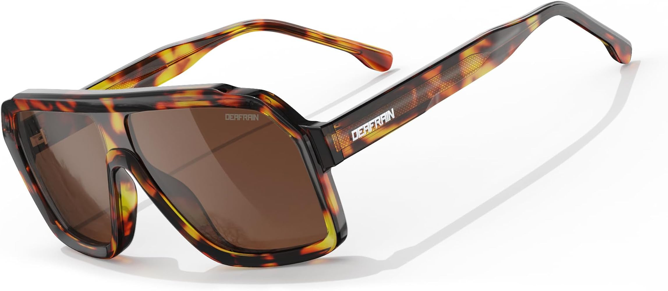 DEAFRAIN Polarized Sunglasses for Men Women, Acetate Pilot Classic Retro 90s UV Protection Fashio... | Amazon (US)