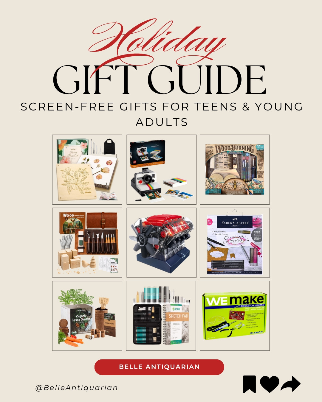 Screen-free gift ideas for teens and young adults, selected to encourage creativity, curiosity, and time spent doing something beyond a phone. A good place to start when they want fewer screens but are not sure what hobby to try. #LTKGiftGuide #LTKHoliday #LTKFamily 

 #LTKSeasonal #LTKKids
