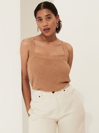 Linen-Blend Sweater Tank | Banana Republic (US)