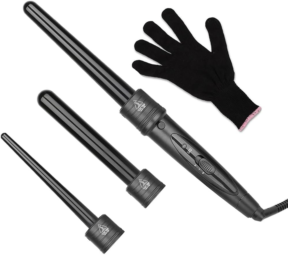 Lockenst\u00e4be Gro\u00dfe und Kleine Locken Set, 3 in 1 Lockenstab mit Verschiedenen Aufs\u00e4... | Amazon (DE)