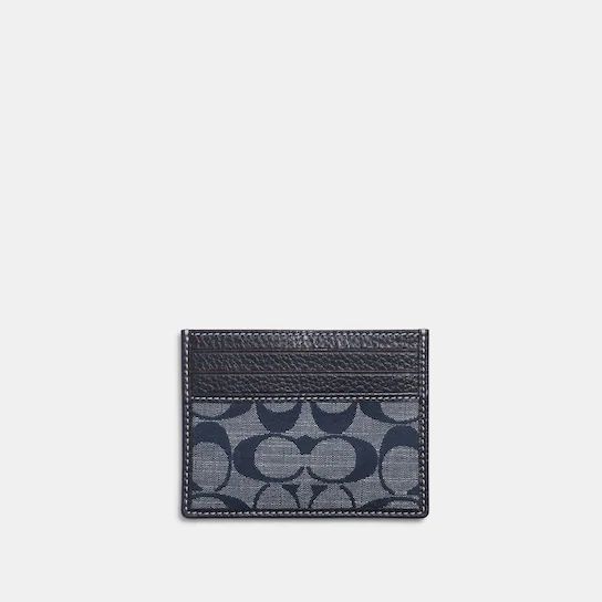 Slim Id Card Case In Signature Chambray | Coach Outlet