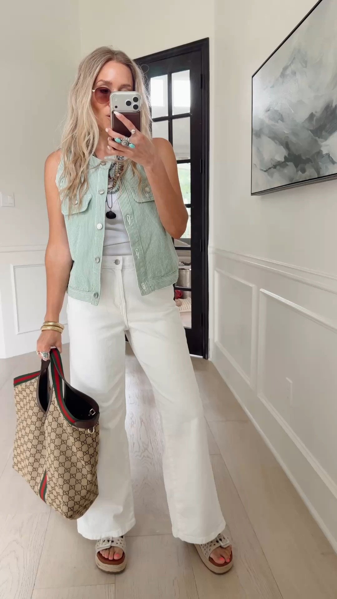 Walmart is CRUSHING it rn. This pinstriped vest is everything! I paired it with my current favorite white jeans. 

Wearing my tts in both (small // 4)

5’5” // 120 lbs

#LTKootd #LTKdayinmylife #LTKgrwm