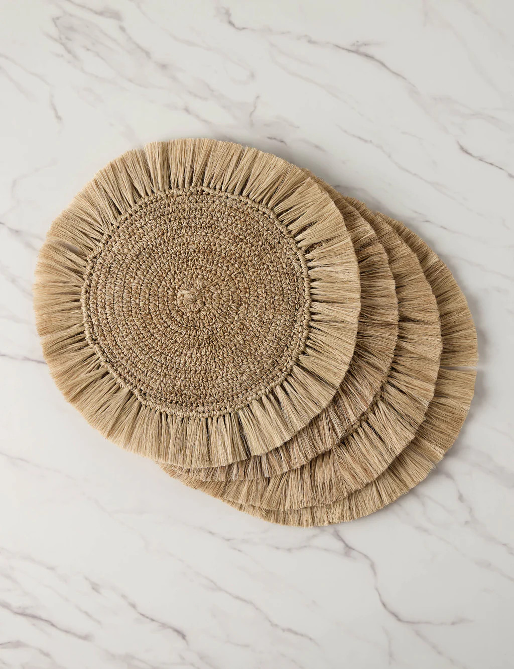 Fique Fringe Placemat (Set of 4) by Tallo de Olivo | Lulu and Georgia 