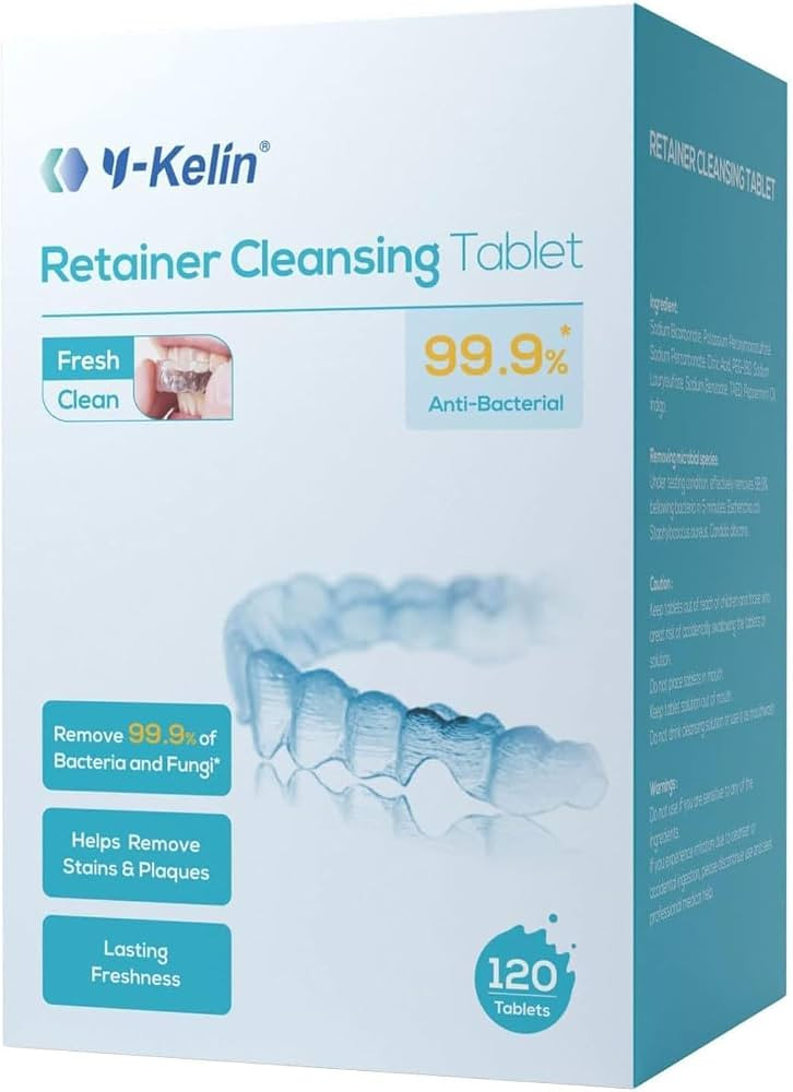 Y-Kelin Retainer Cleaner Tablets 120 tabs, Up Graded Formula Double Cleasner - Effective Removal ... | Amazon (CA)