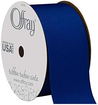 Amazon.com: Offray 67284 1.5" Wide Grosgrain Ribbon, 1-1/2 Inch x 12 Feet, Century Blue, Foot | Amazon (US)