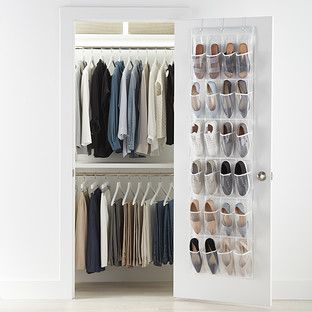 24-Pocket PEVA Over the Door Shoe Bag | The Container Store
