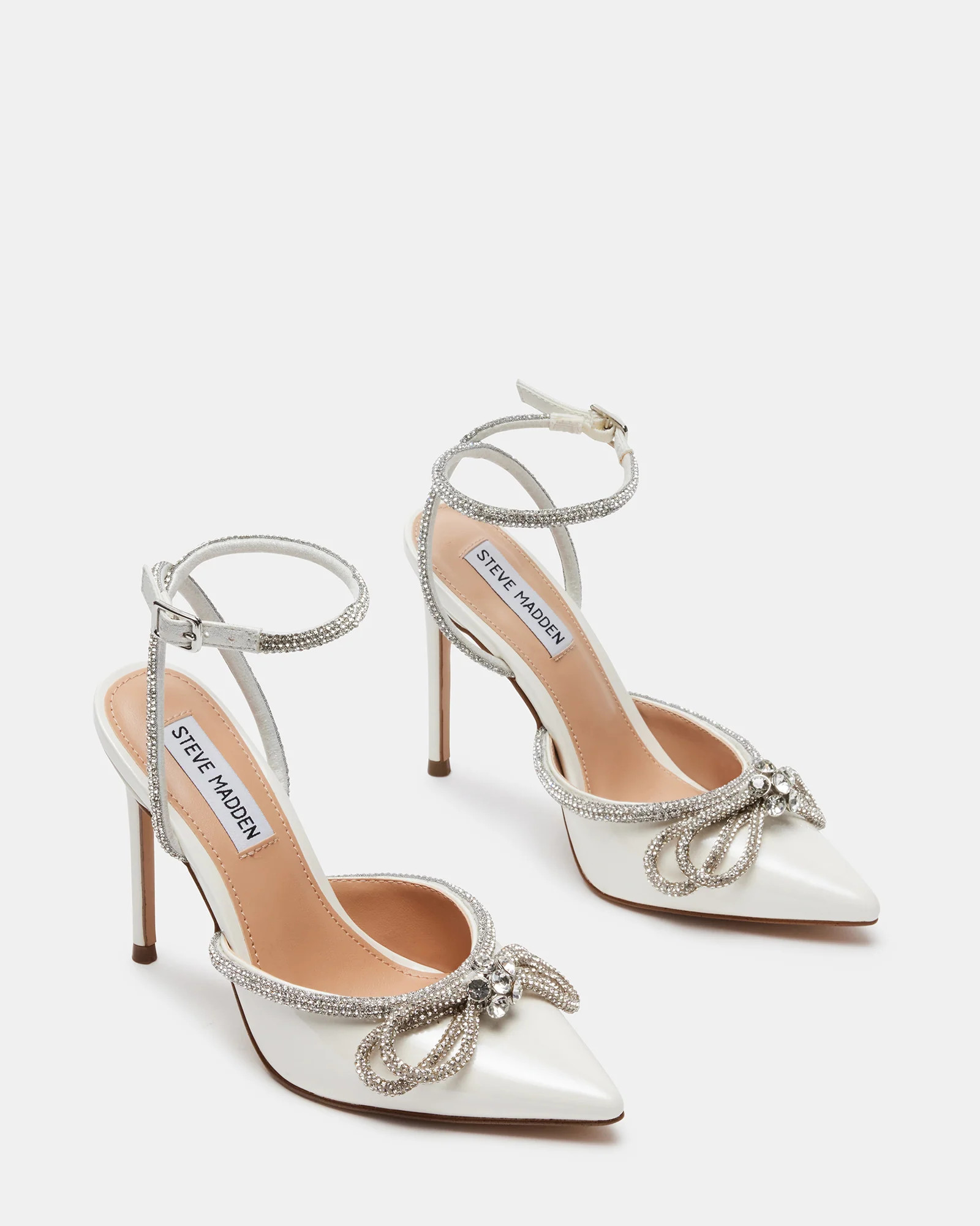 VIABLE Off-White Women's Rhinestone-Embellished Stilettos | Steve Madden (US)