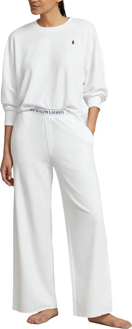 Polo Ralph Lauren Sweatshirt & Wide Leg Pajamas | Nordstrom | Nordstrom