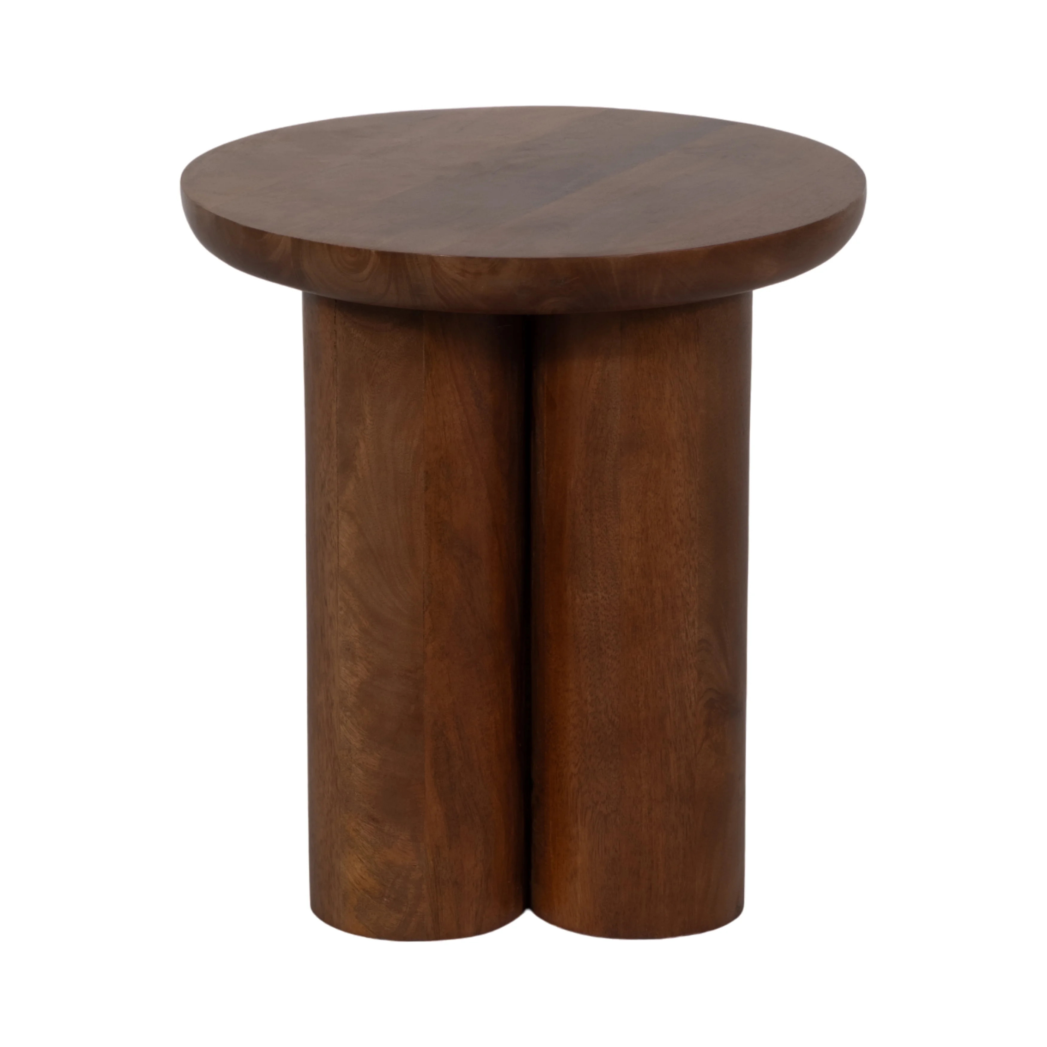 Wooden 18"H Scandinavian Farmhouse Side Table in Medium Brown Finish for Elegant and Practical Ac... | Walmart (US)