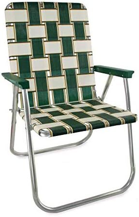 Lawn Chair USA Webbing Chair (Classic, Charleston with Green Arms) | Amazon (US)
