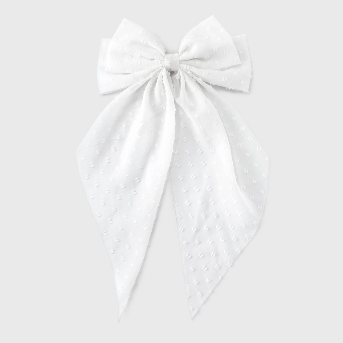 Swiss Dot Hair Bow Barrette - A New Day™ White | Target