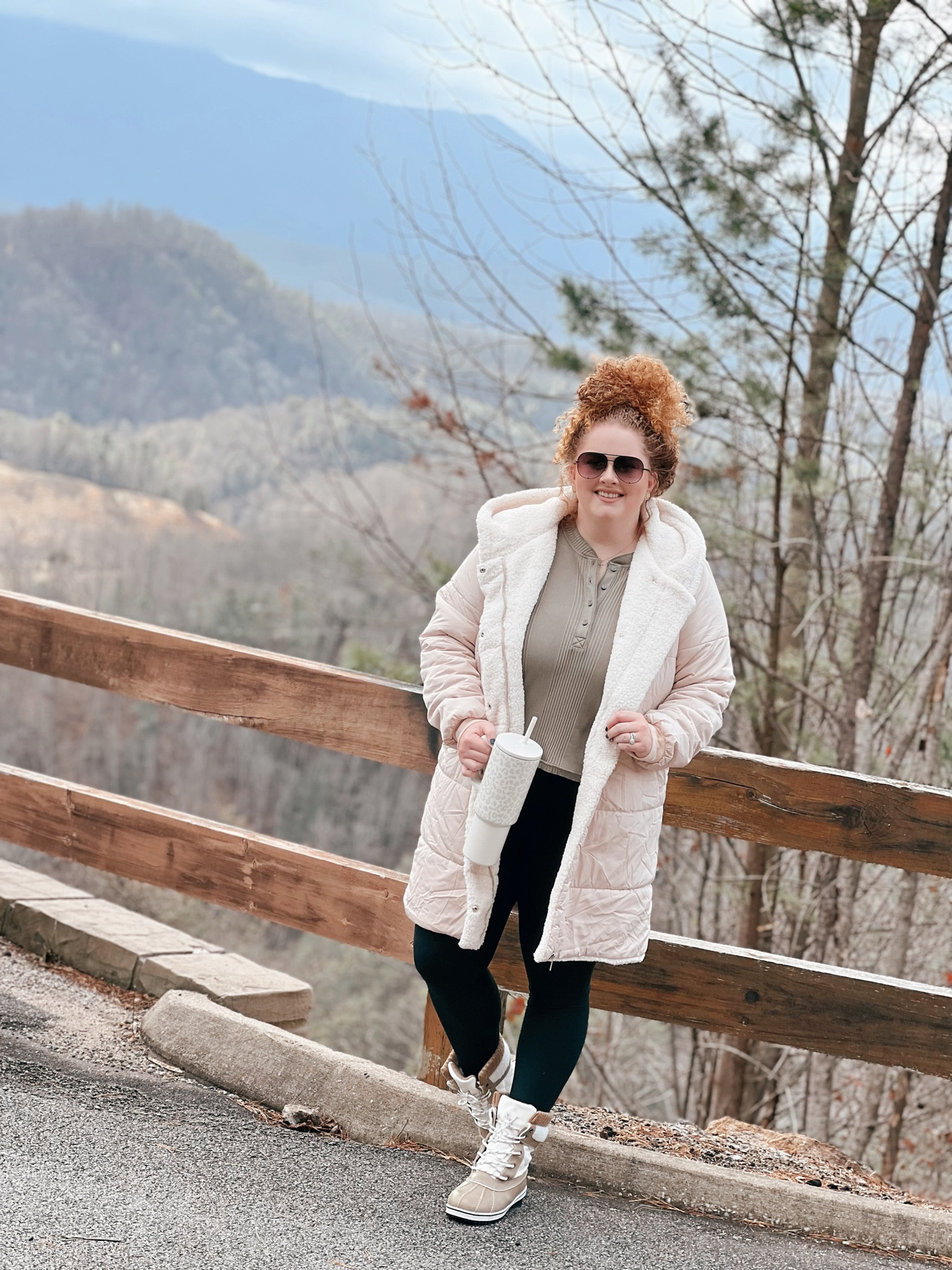 My jacket and boots are perfect for a snow day 🙌🏻 aerie | Henley top | snow boots | Lululemon leggings dupe | Stanley cup dupe | simple modern | aviators | snow jacket | amazon fashion | Stanley cup 

#LTKFind #LTKcurves #LTKSeasonal
