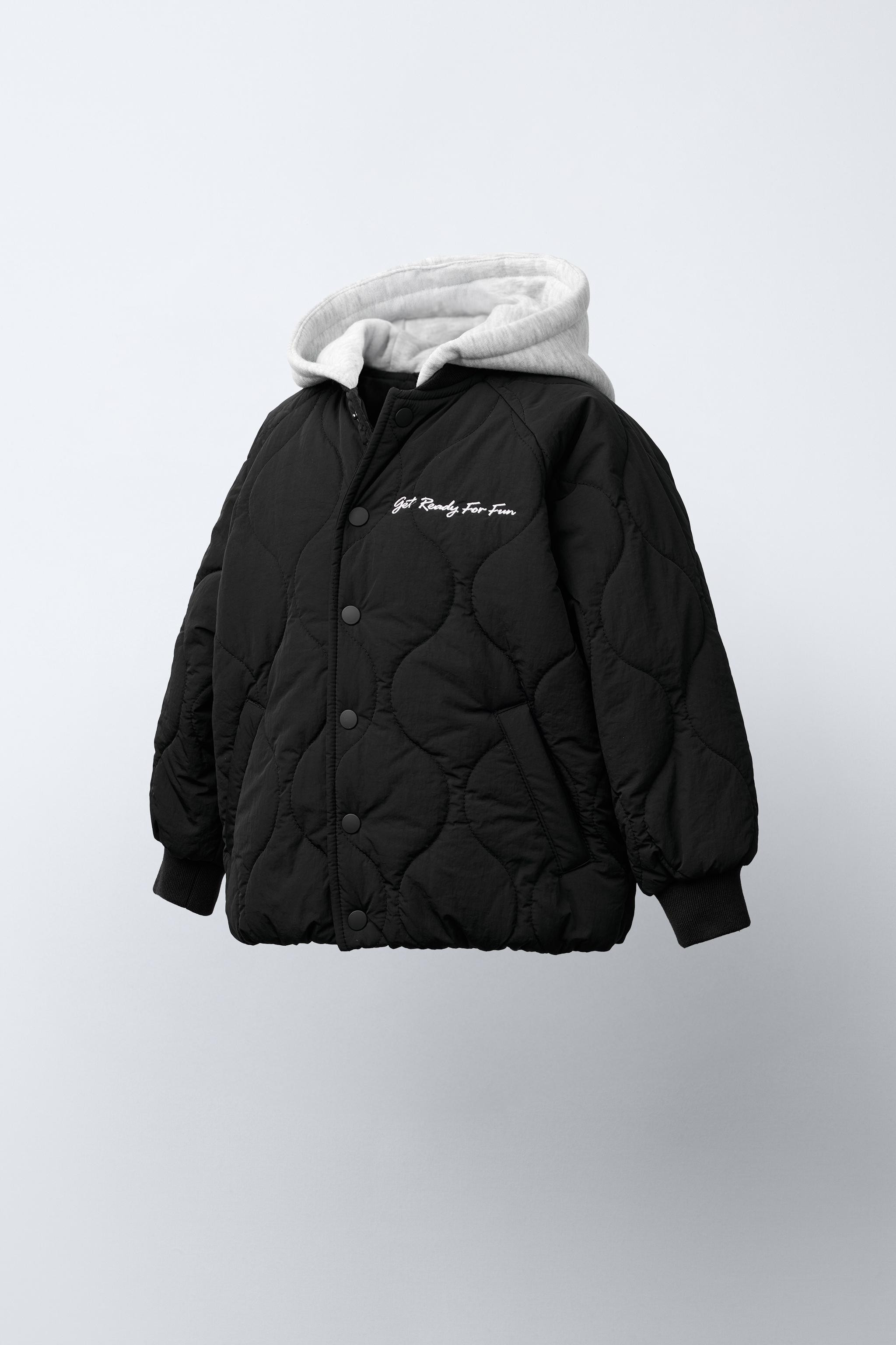 WATER REPELLENT HOODED PADDED BOMBER JACKET | Zara US
