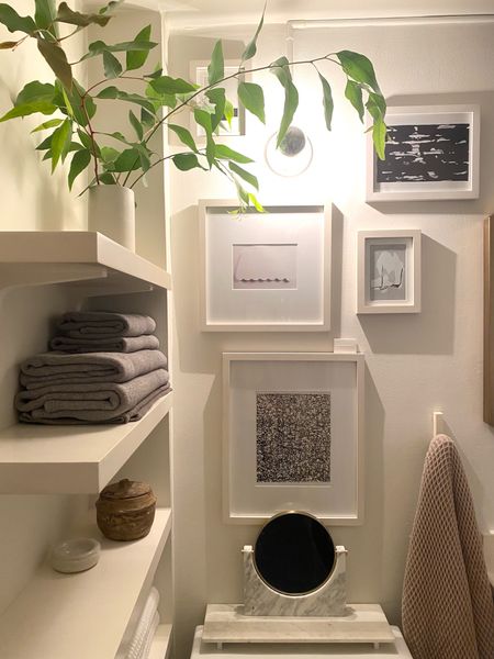 create a unique bathroom by bringing in things you'd normally find in the living space. 

#LTKhome