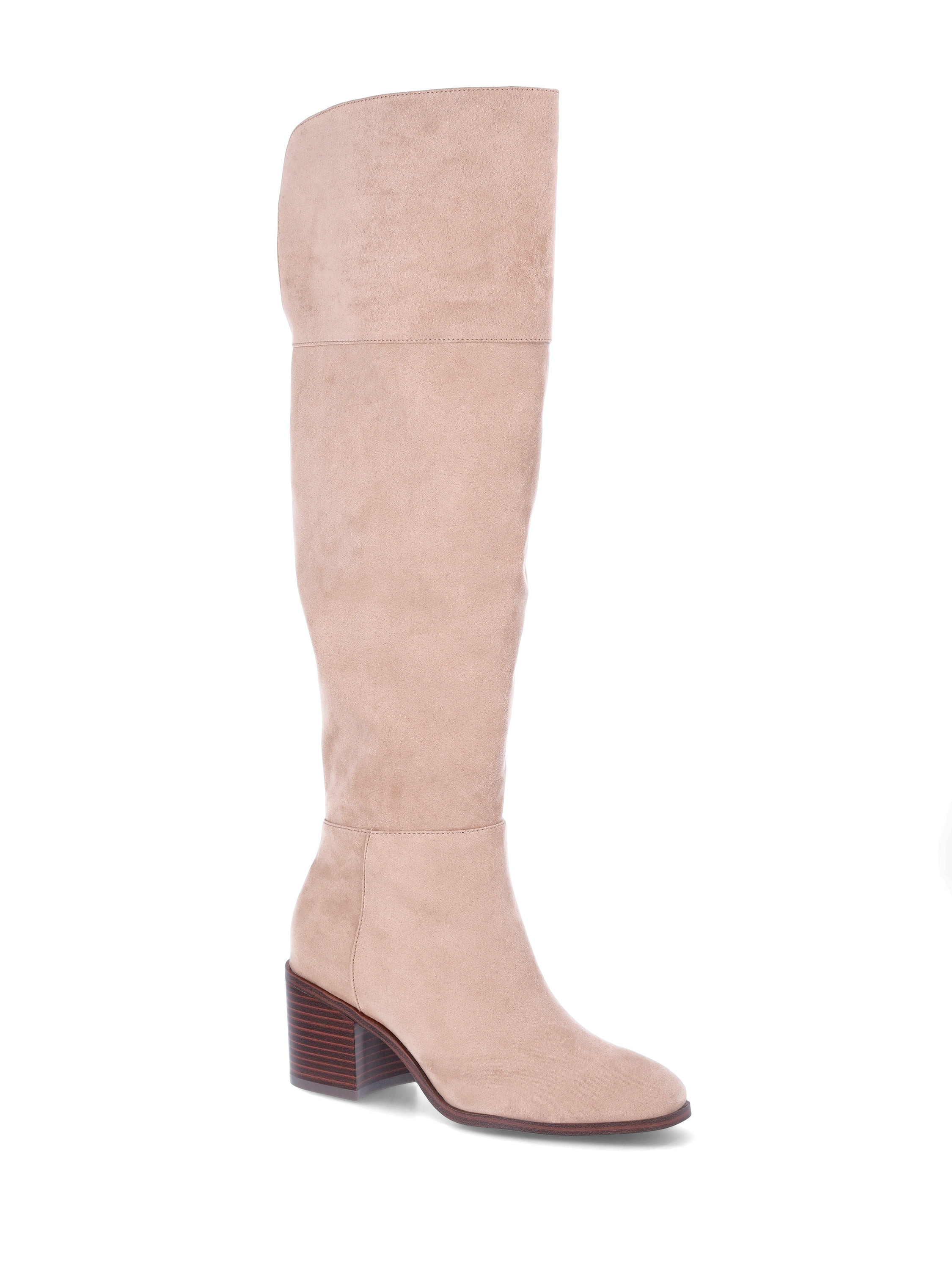 Time and Tru Women's Block Heel Over the Knee Boot, Wide Width Available | Walmart (US)