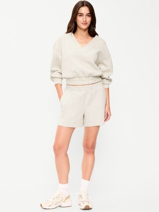 High-Waisted Bounce Fleece Shorts -- 5-inch inseam | Old Navy (US)