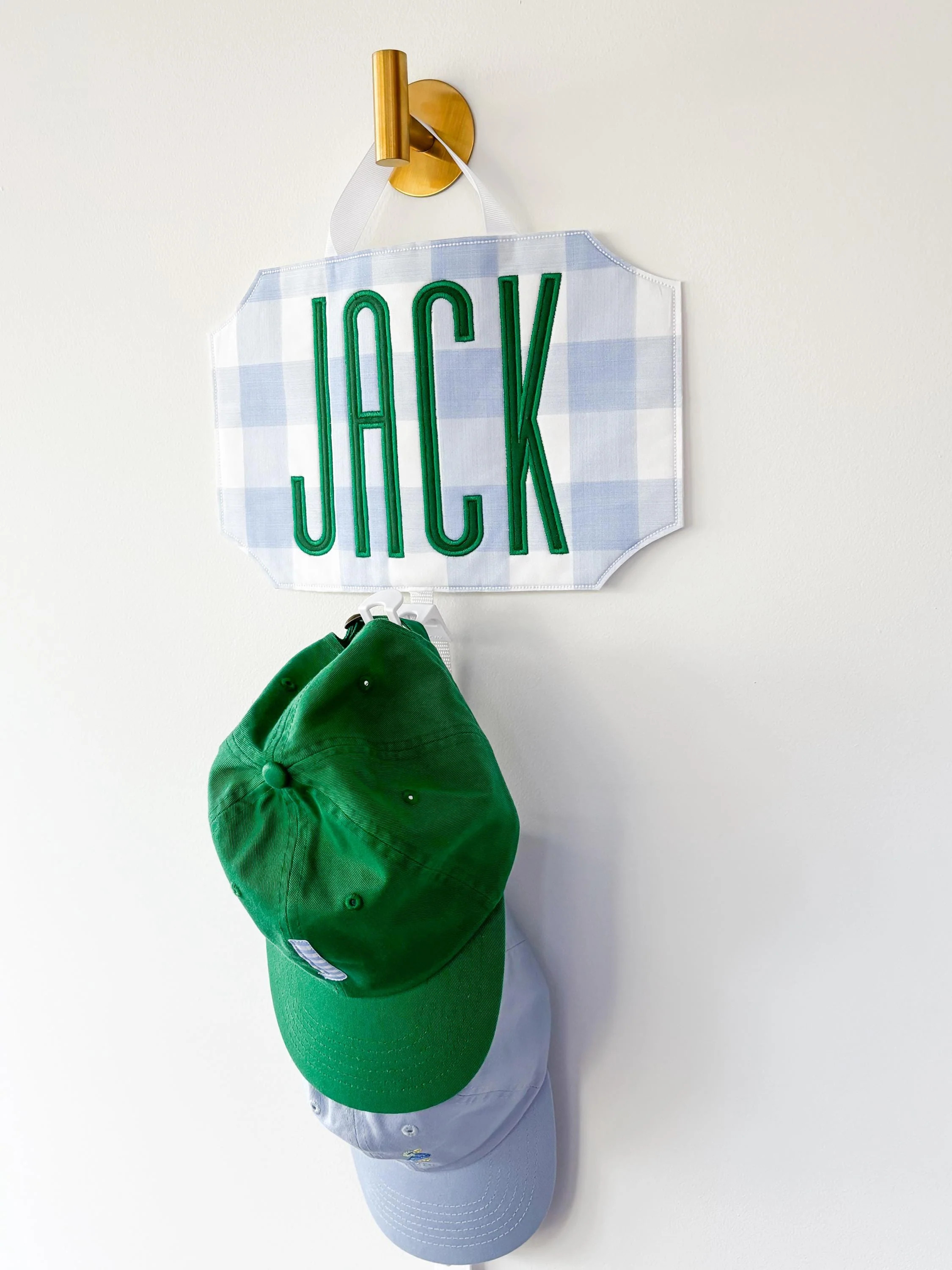 Personalized Baseball Hat Hanger Organizer | Sarah Slusher Designs