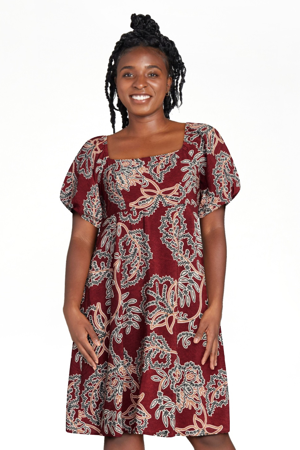 Time and Tru Women's Mini Dress with Puff Sleeves, Sizes XS-XXXL | Walmart (US)
