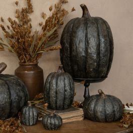 Black Pumpkin Tabletop Decor | Antique Farm House