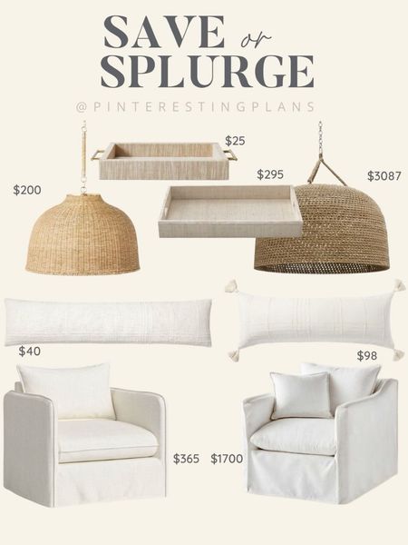 Save or splurge home! I have the save light and it is Amazing!!!!!   The save chair is great for the price too.  

#LTKsalealert #LTKstyletip #LTKhome