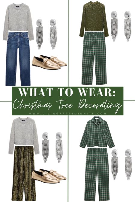 What to wear Christmas tree decorating / holiday outfits / Christmas outfits 

#LTKstyletip #LTKHoliday #LTKparties