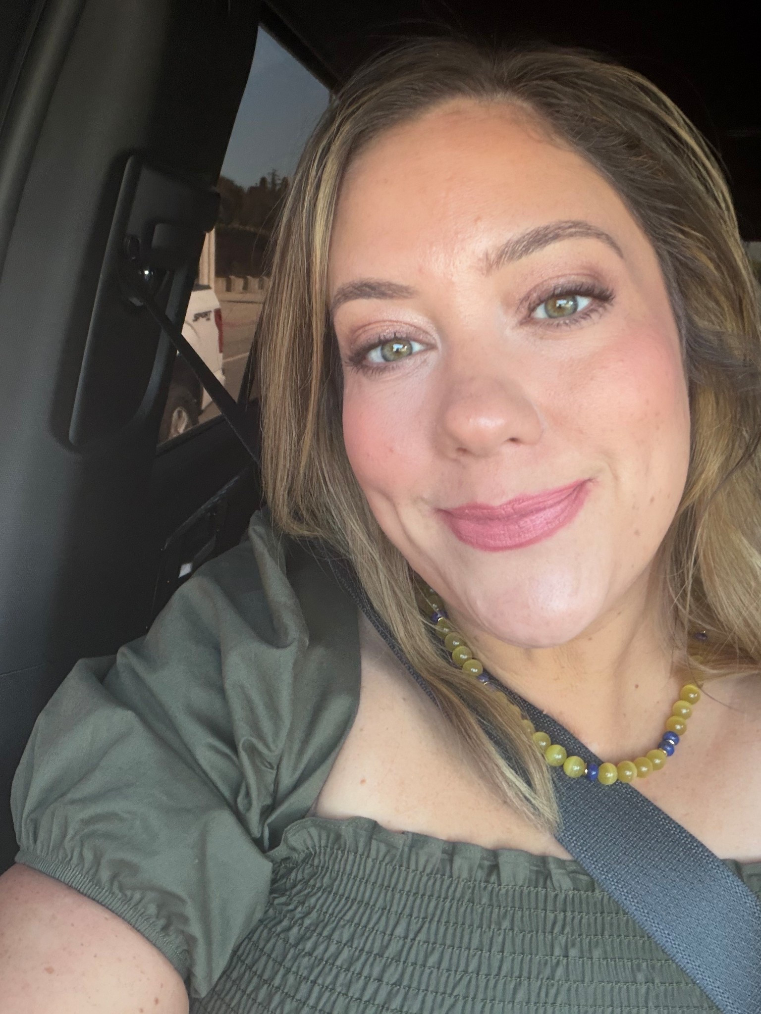 Makeup look for a day out in the sun - you can reference my makeup look with the striped shirt to see a video of my technique!

- Ciele Primer 
- Ciele Skin Tint in Light
- Kosas Undereye Corrector in Magic
-Natasha Denona concealer in RN3
- Armani blush in rosewood, topped with cosmic 
- westman bronzing drops 
- Gucci bronzer 
- Dior glow palette (used pink as highlifhter)
- rare beauty eyeshadow stick in well being
- smoked out with the bronze from glow palette 
Bobbi Brow eyeliner
Tower 28 mascara 
Lip liner in dreamy pink
Sephora collection in hippy pink 
Refy brow 