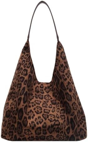 YFGBCX Leopard Tote Bag for Women Cheetah Purse Brown Vintage Hobo Bag Large Capacity Work Tote B... | Amazon (US)