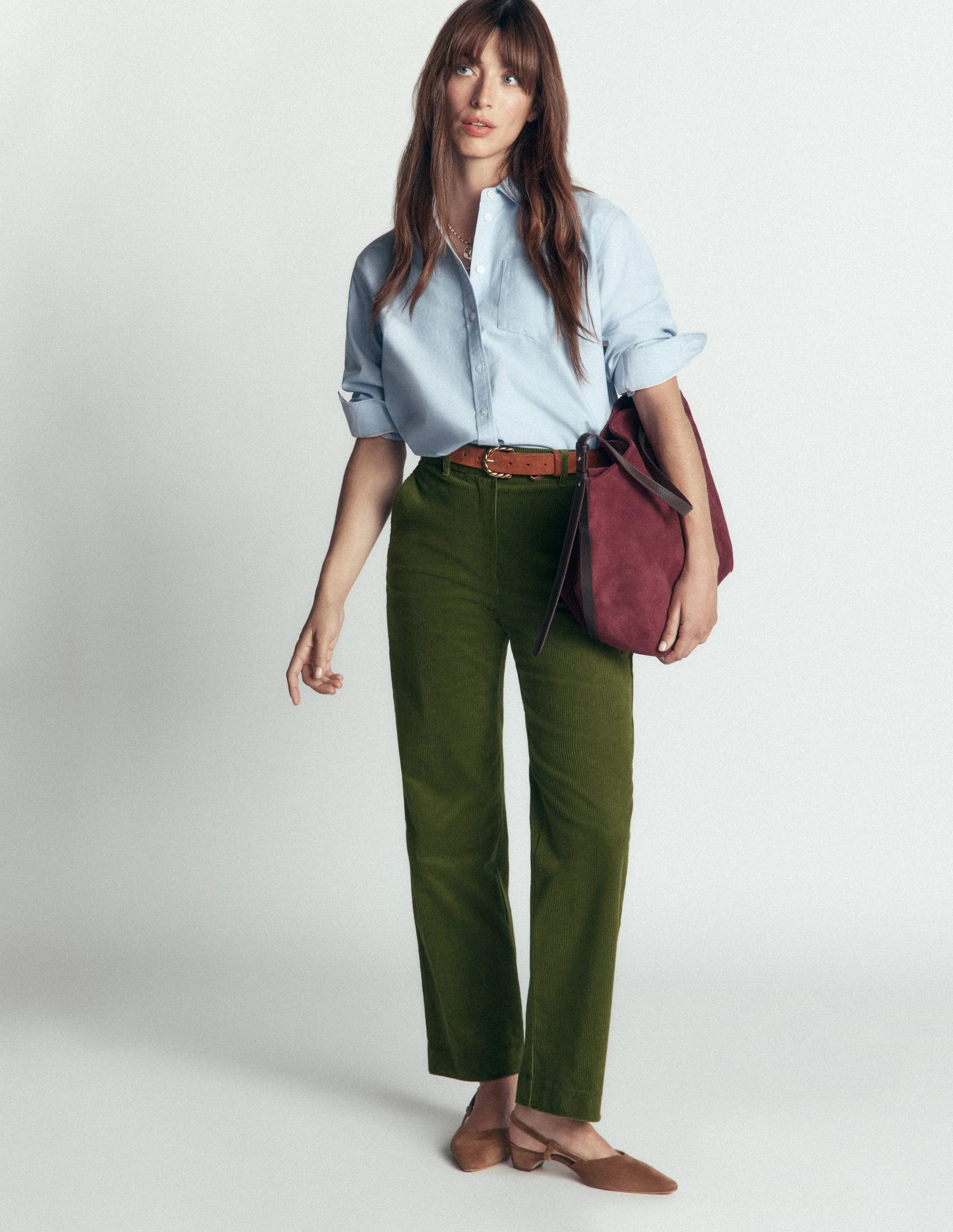 Canonbury Cord Trousers-Forest Green | Boden UK