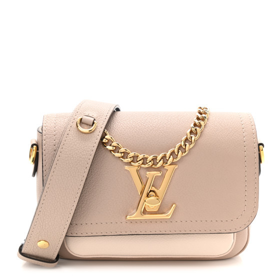 LOUIS VUITTON Grained Calfskin Lockme Tender Greige | FASHIONPHILE (US)