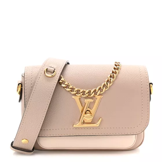 Louis Vuitton Lockme Tender Grained Calfskin Leather Shoulder Bag