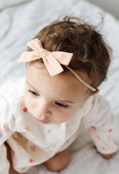 Cantaloupe Woven Oxford Poppy | Little Poppy Co