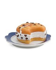 6.36oz Chocolate Chip Cookie Sandwich Candle On Ceramic Plate | TJ Maxx