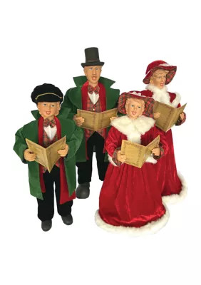 Santa's Workshop Inc Dickens Carolers Set Of 4, Red | Belk