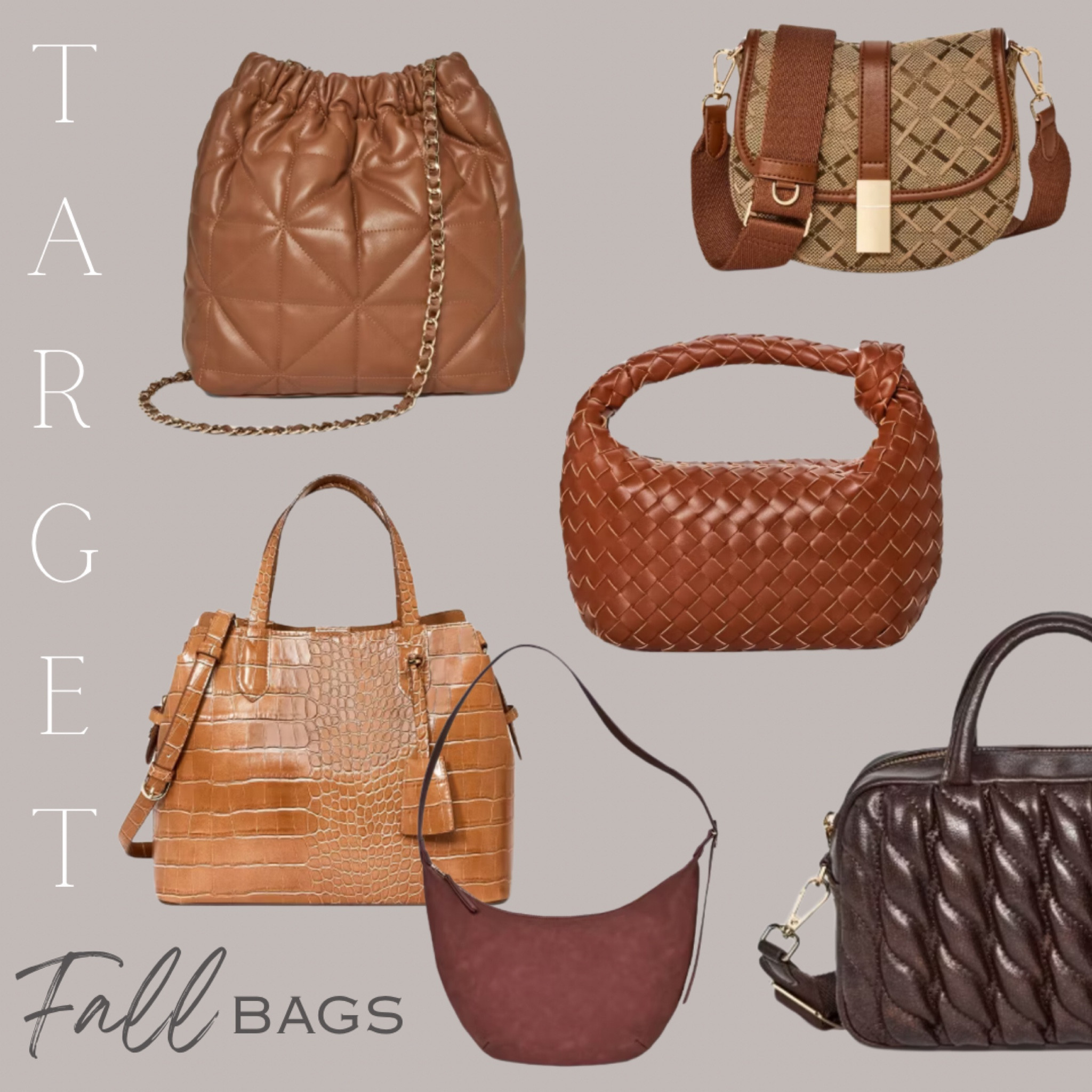 Fall bags, brown purse, leather bag, clutch, handbag, crossbody bag 


#target #targetfinds 

#LTKItBag #LTKSeasonal